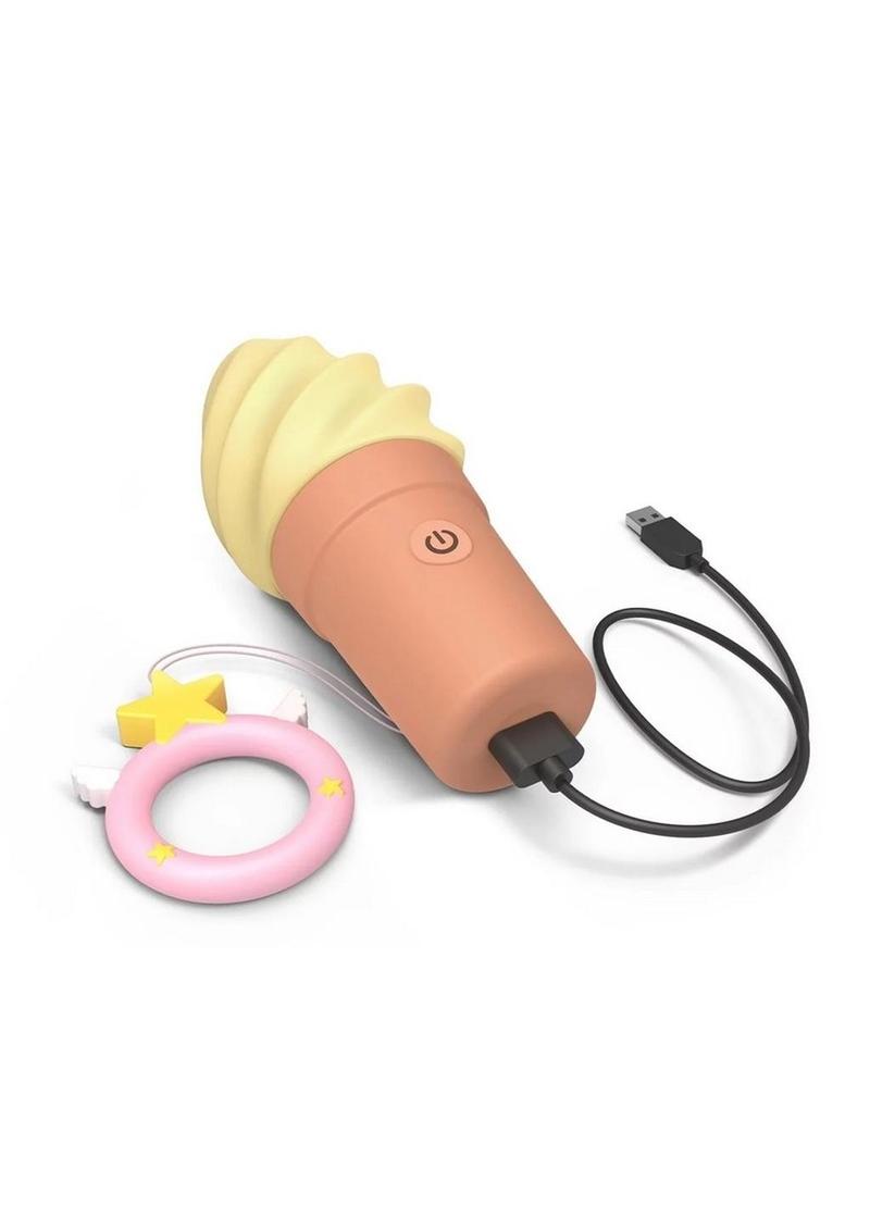 Cand'ice Rechargeable Silicone Clitoral Stimulator - Vanilla Pop - Vanilla