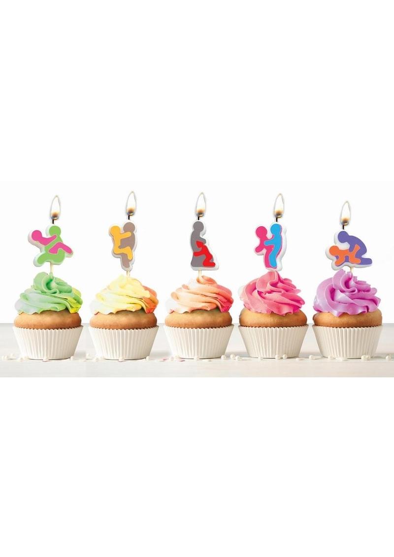Candyprints F*ckers Sex Position Candles - Assorted Colors - 5 Per Pack