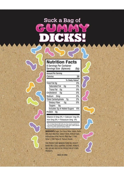 Candyprints Suck A Bag Of Gummy Dicks 4oz - Assorted Flavors