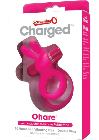 Charged Ohare Rechargeable Silicone Waterproof Rabbit Cock Ring