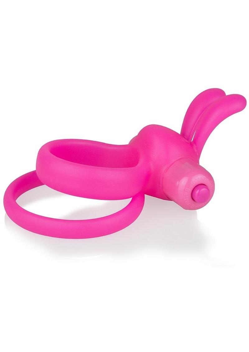 Charged Ohare XL Silicone USB Rechargeable Wearable Rabbit Vibrating Cock Ring Pink (Individual - Pink - XLarge