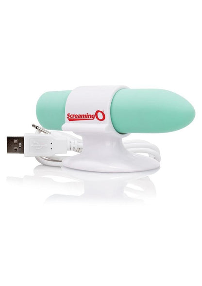 Charged Positive Rechargeable Waterproof Vibrator - Green/Kiwi