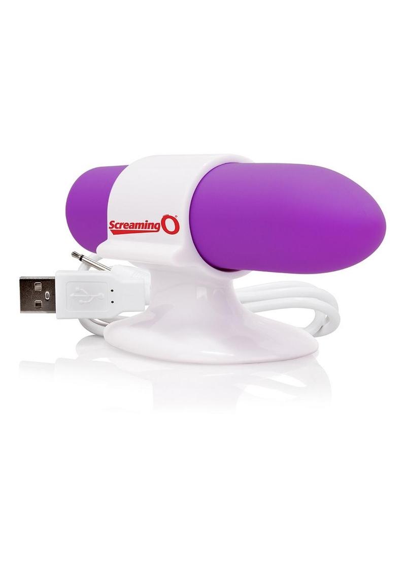 Charged Positive Rechargeable Waterproof Vibrator - Purple