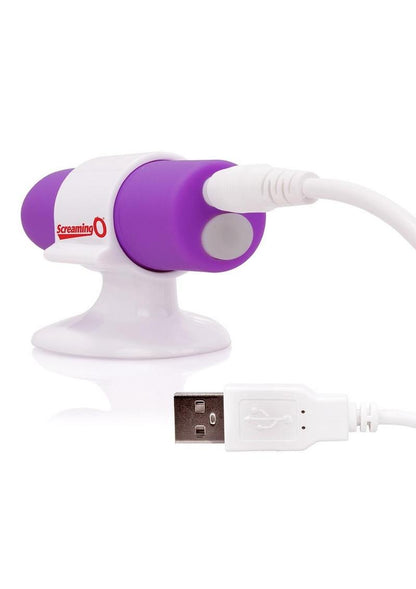 Charged Positive Rechargeable Waterproof Vibrator - Purple