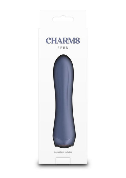 Charms Fern Rechargeable Silicone Mini Vibrator - Gray/Grey