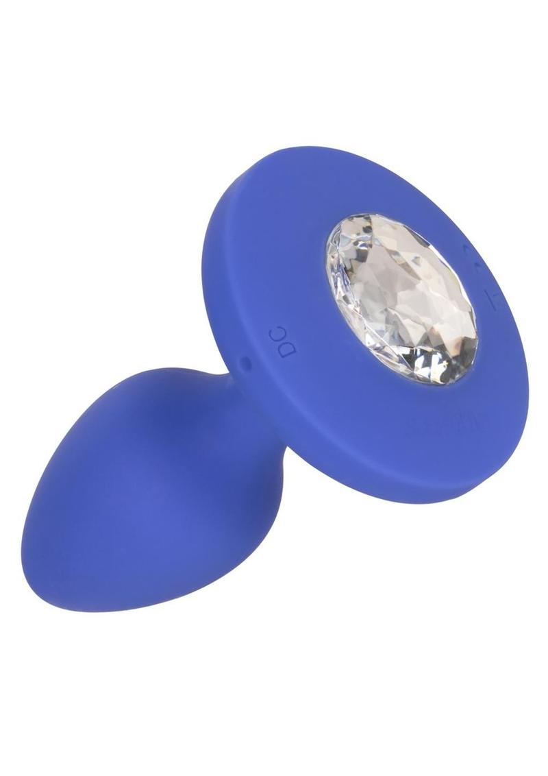 Cheeky Gems Rechargeable Silicone Vibrating Probe - Blue - Medium