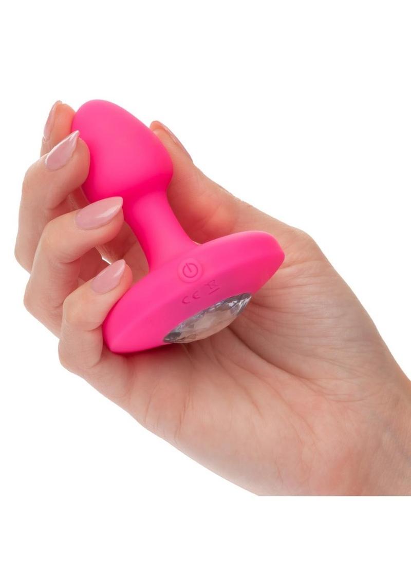 Cheeky Gems Rechargeable Silicone Vibrating Probe - Pink - Small