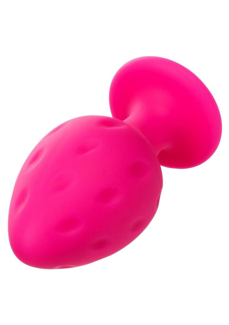 Cheeky Silicone Textured Anal Plugs - Pink - Large/Small - Set Of 2