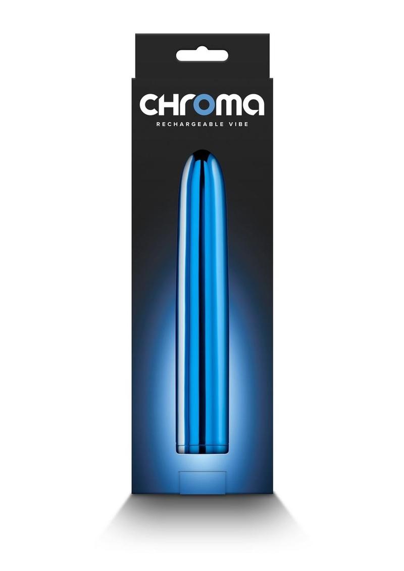 Chroma Classic Rechargeable Vibrator - Blue - 7in