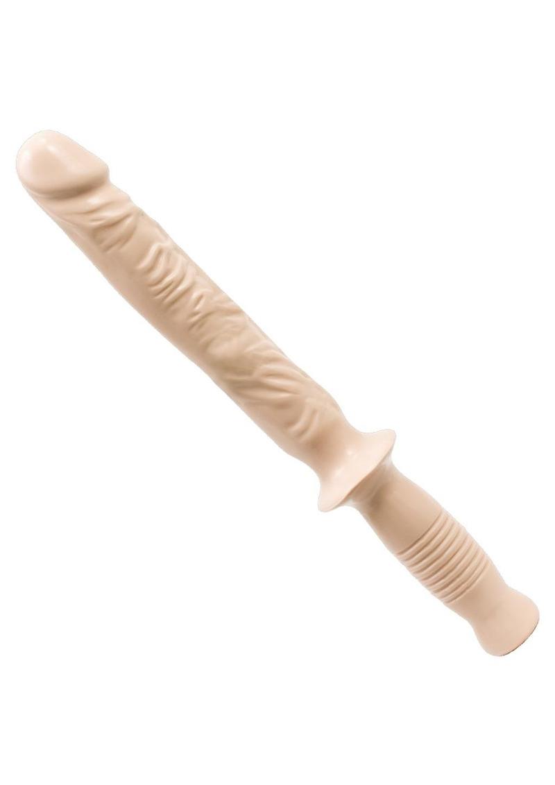 Classic The Manhandler with Handle Dildo - Flesh/Vanilla - 10in