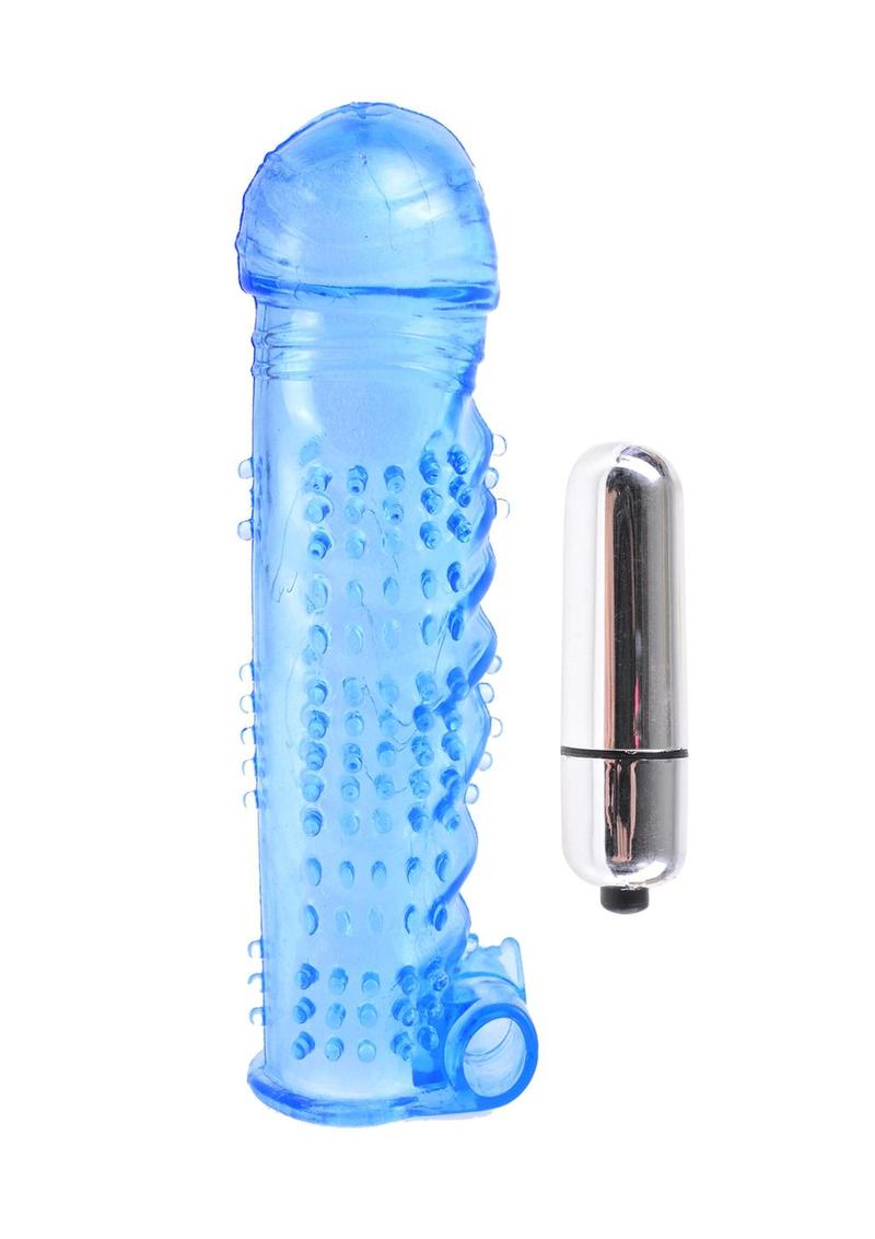 Classix Textured Sleeve and Bullet Vibrator - Blue