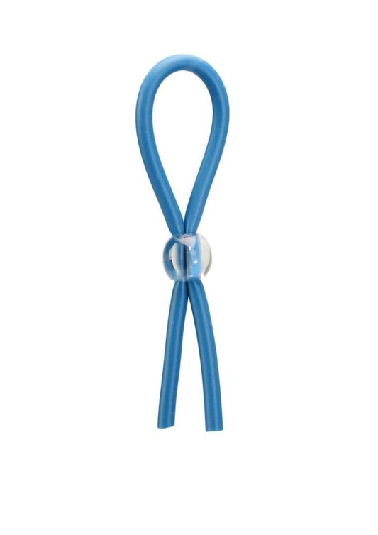 Clincher Adjustable Rubber Tie Cock Ring - Blue