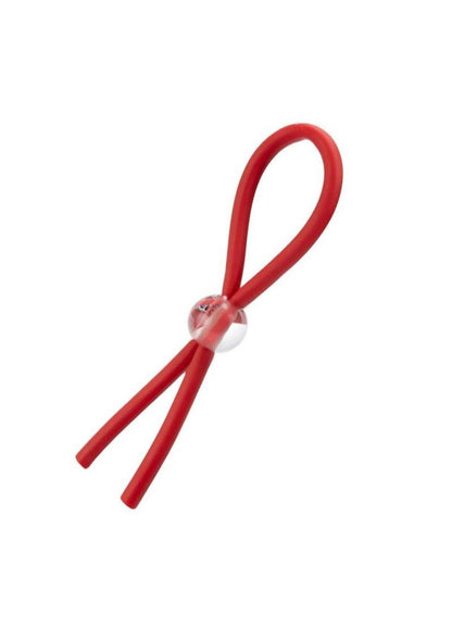 Clincher Adjustable Rubber Tie Cock Ring - Red