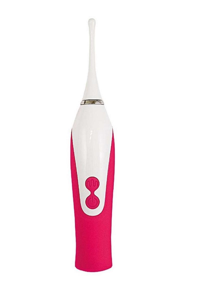 Clit-Tastic Sensual Clit Teaser Rechargeable Silicone Clitoral Vibrator - Red/Rose