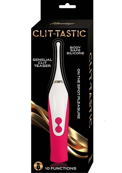 Clit-Tastic Sensual Clit Teaser Rechargeable Silicone Clitoral Vibrator - Red/Rose