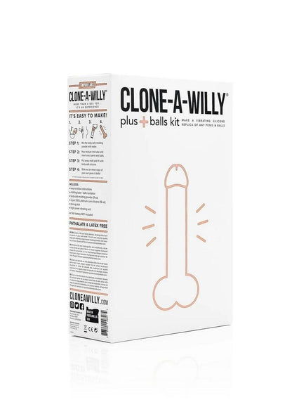 Clone-A-Willy Plus Balls Silicone Dildo Molding Kit with Bullet Vibrator and Remote Control