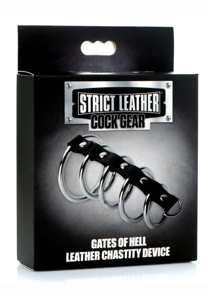 Cock Gear Gates Of Hell Chastity Device - Black/Silver