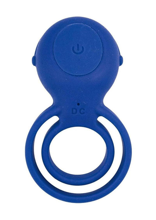 Cockpower Ultimate Vibrating Rechargeable Silicone Cock Ring - Blue