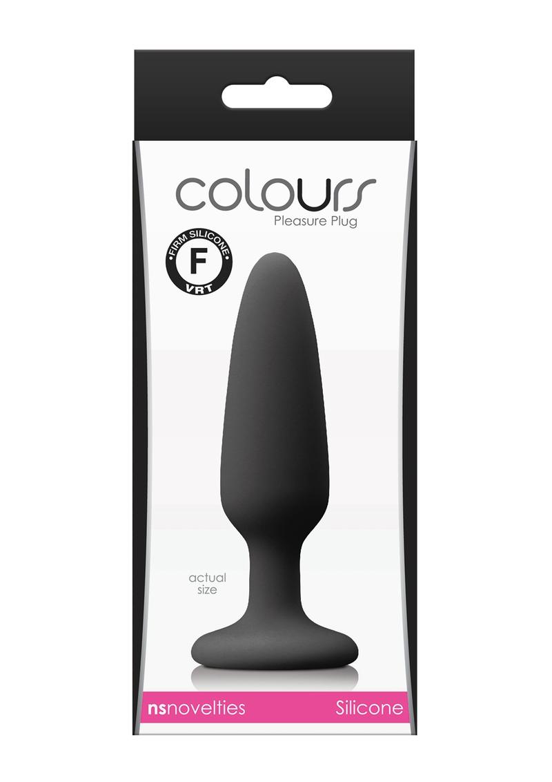 Colours Pleasure Plug Silicone Butt Plug - Black - Small