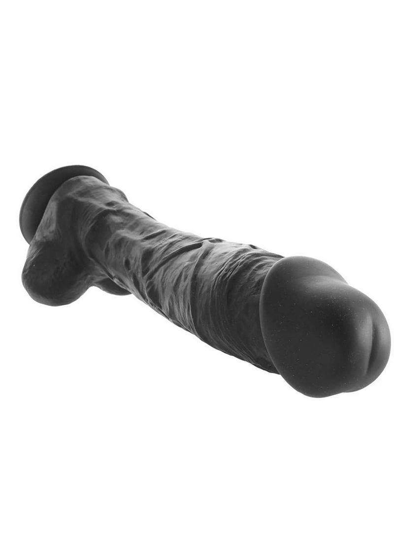 Colours Pleasures Silicone Dildo - Black - 10in