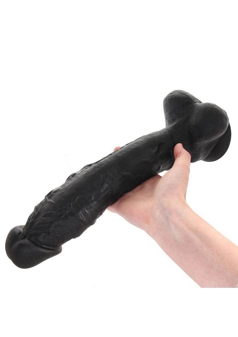 Colours Pleasures Silicone Dildo - Black - 10in