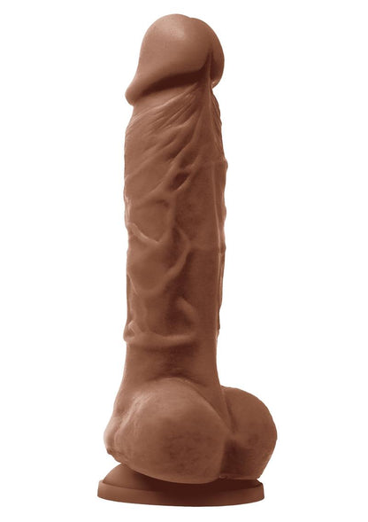 Colours Pleasures Silicone Dildo - Chocolate - 5in