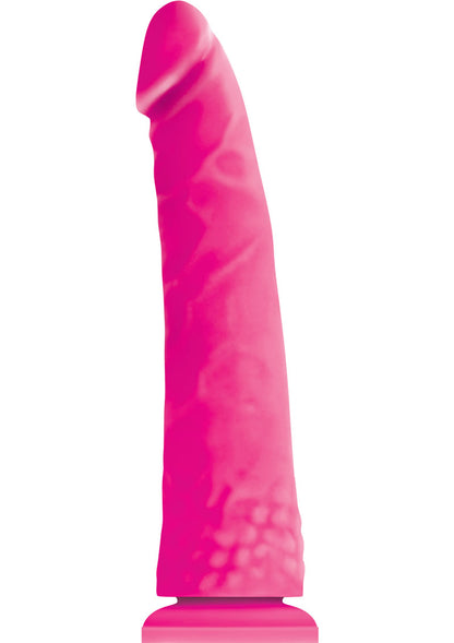 Colours Pleasures Silicone Thin Dildo - Pink - 8in