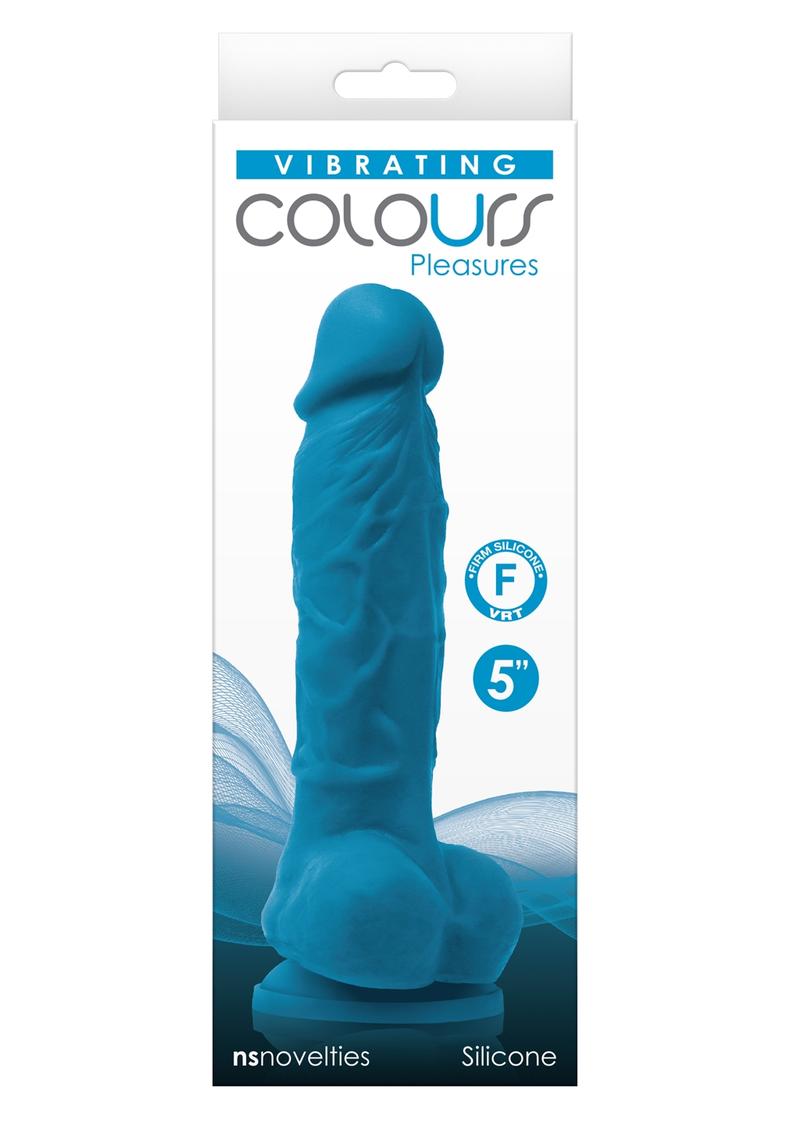 Colours Pleasures Silicone Vibrating Dildo with Balls