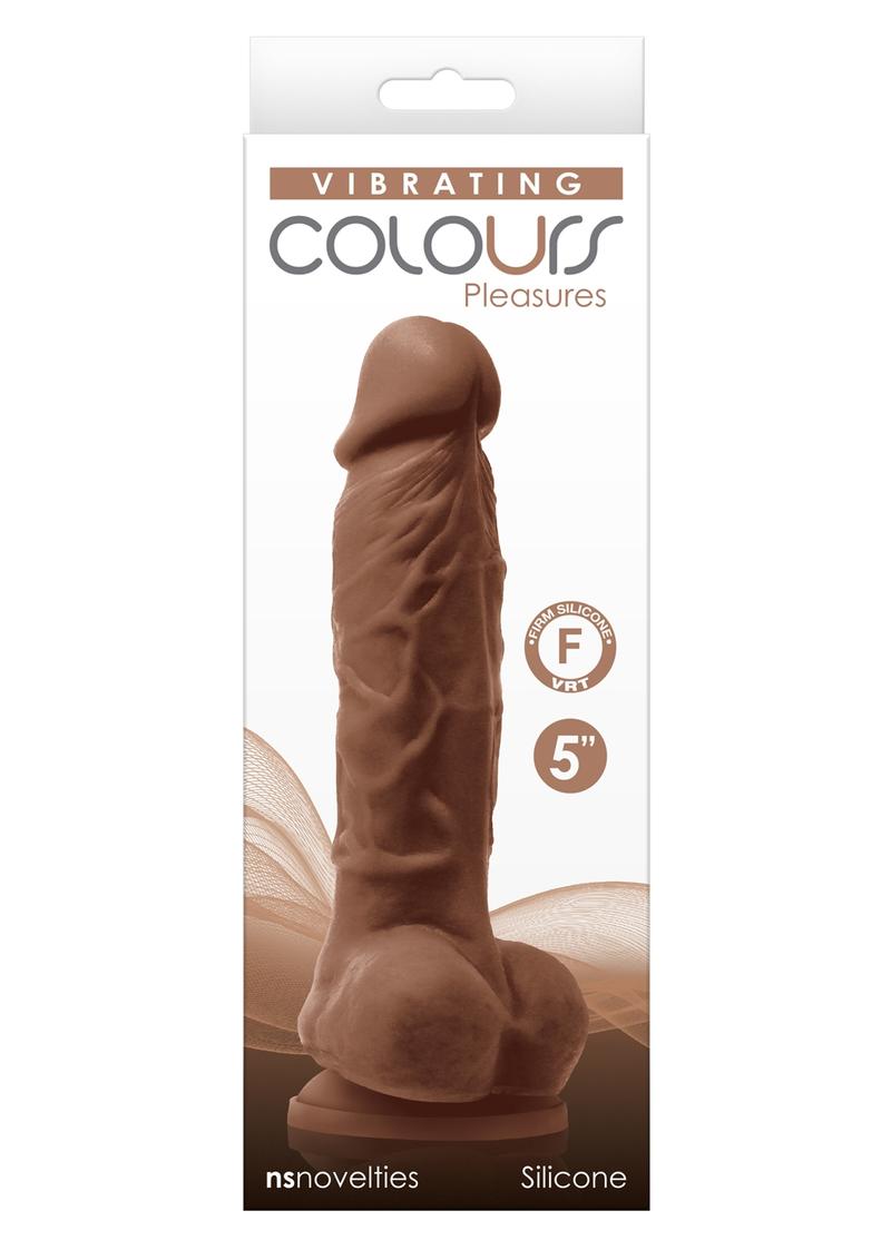 Colours Pleasures Silicone Vibrating Dildo with Balls