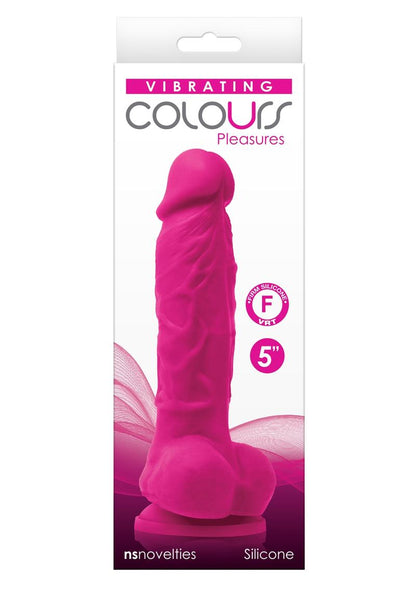 Colours Pleasures Silicone Vibrating Dildo with Balls