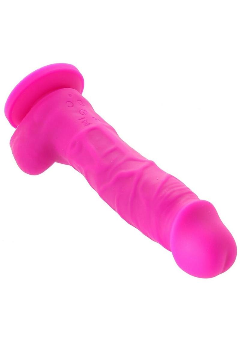 Colours Pleasures Silicone Vibrating Dildo with Balls - Purple - 5in