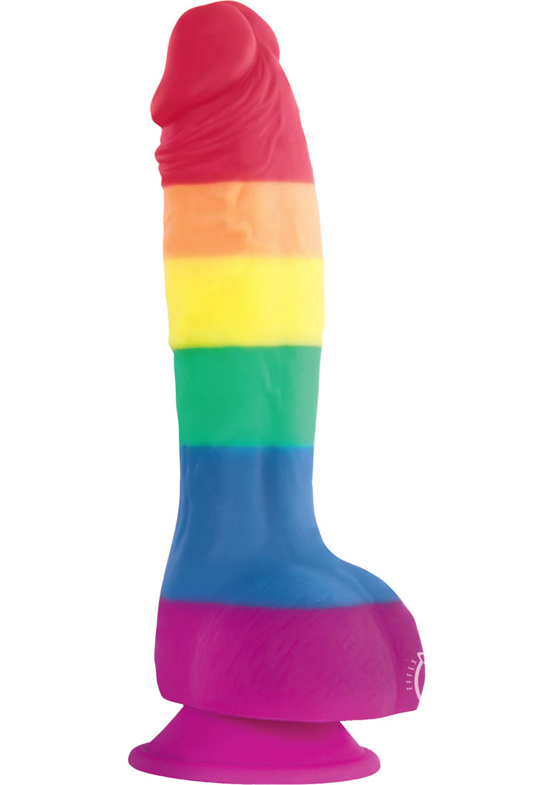 Colours Pride Edition Silicone Dildo - Multicolor/Rainbow - 6in