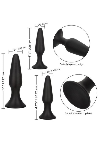 Colt Silicone Anal Trainer Kit - Black - Set Of 3