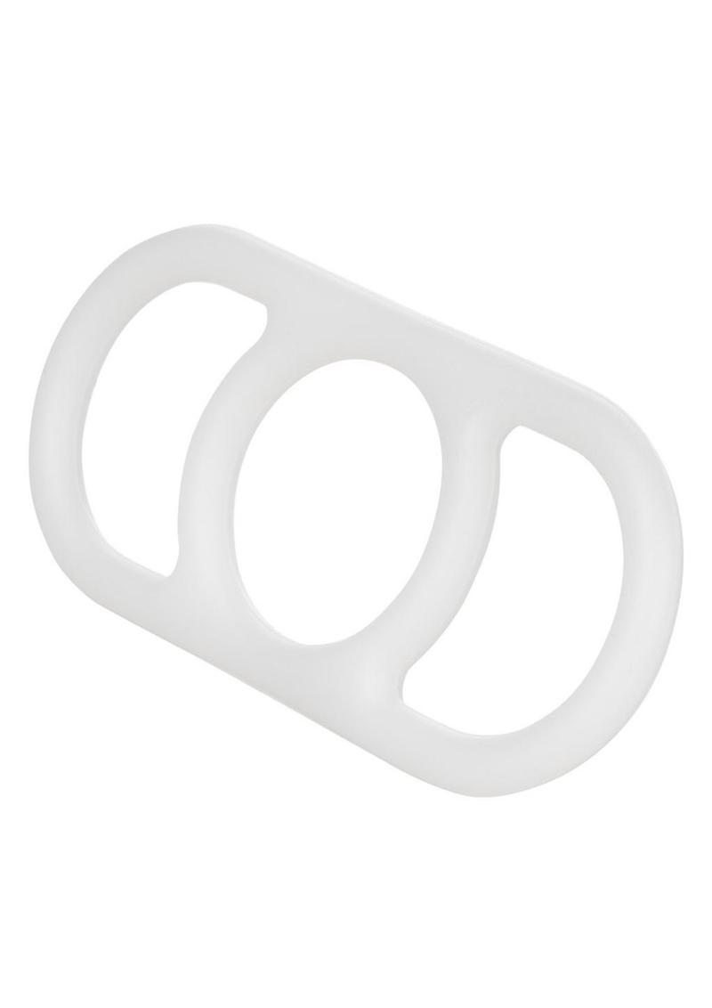 Commander Erection Enhancer Silicone Cock Ring - White