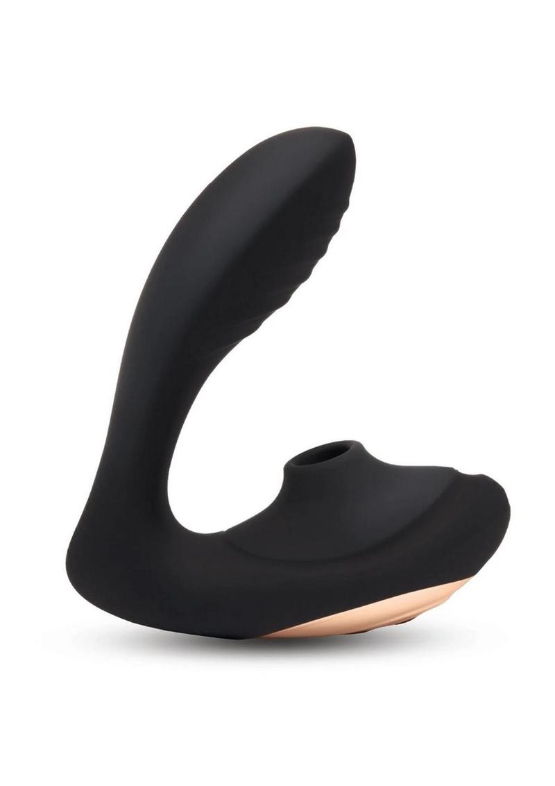 Coquette Royal Embrace Rechargeable Silicone Dual Vibrator with Clitoral Stimulator