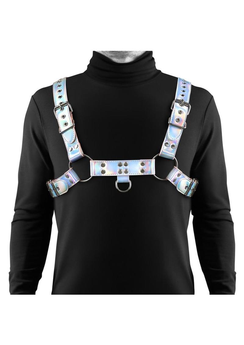 Cosmo Harness Dare Chest Harness - Multicolor/Rainbow - Large/XLarge