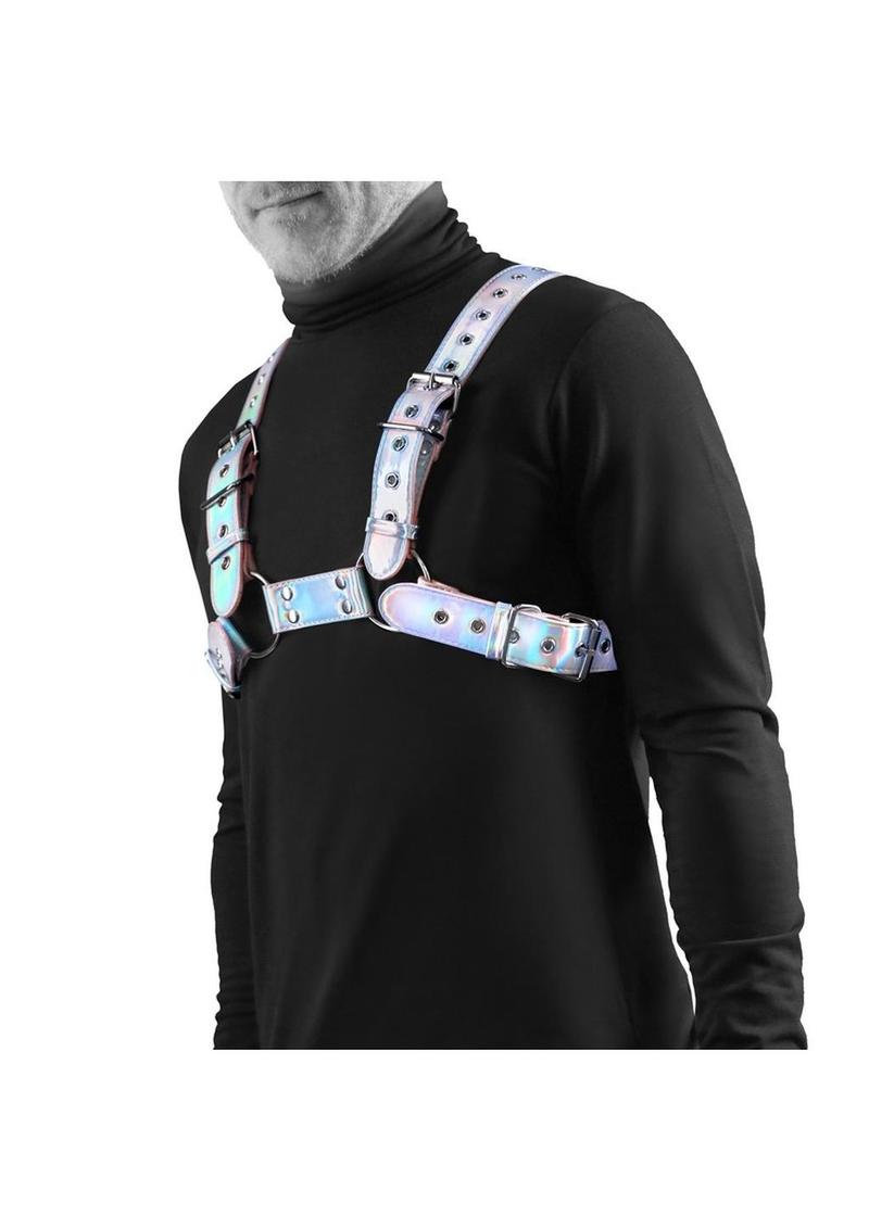 Cosmo Harness Rogue Chest Harness - Multicolor/Rainbow - Large/XLarge