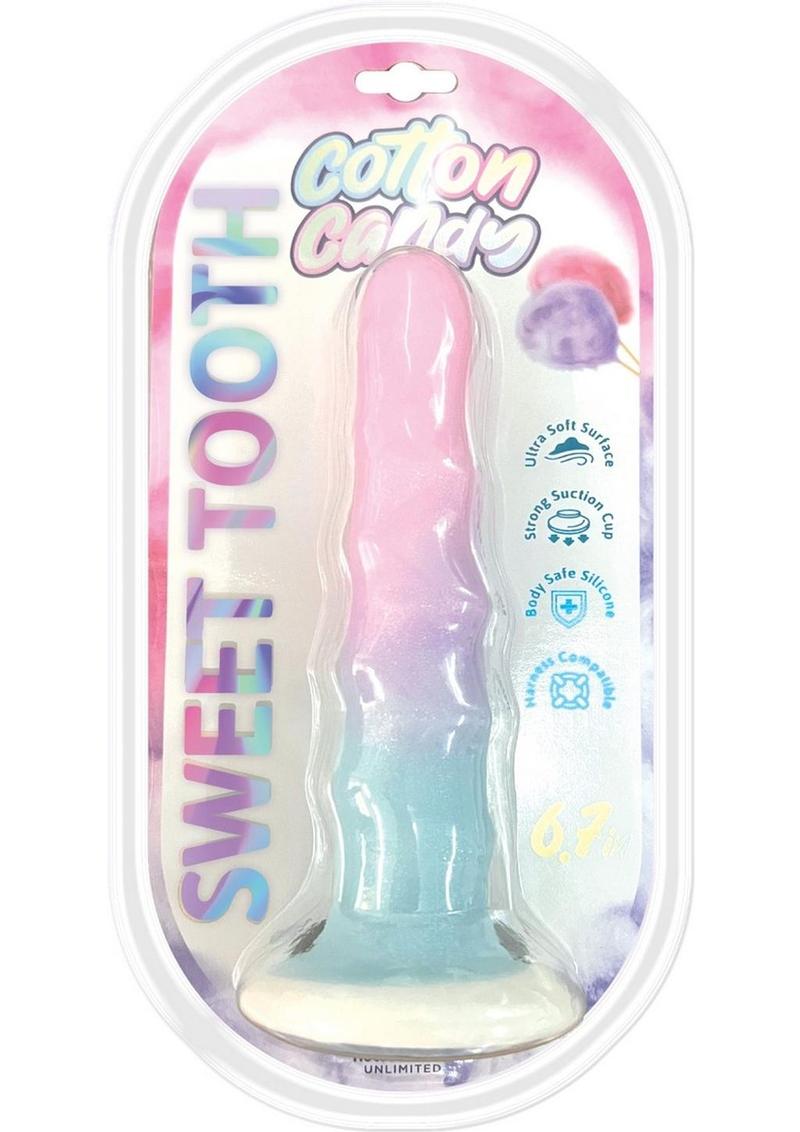 Cotton Candy Sweet Tooth Mini Silicone Dildo - Multicolor