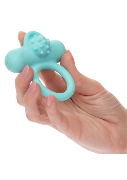 Couple's Enhancers Silicone Rechargeable Nubby Lover's Delight - Teal