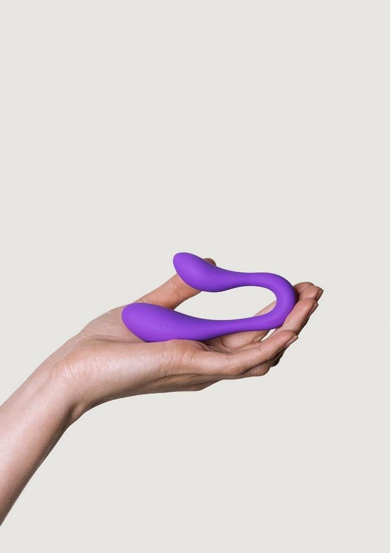 Couples Secrets 2 Silicone Vibrator with Remote Control - Purple