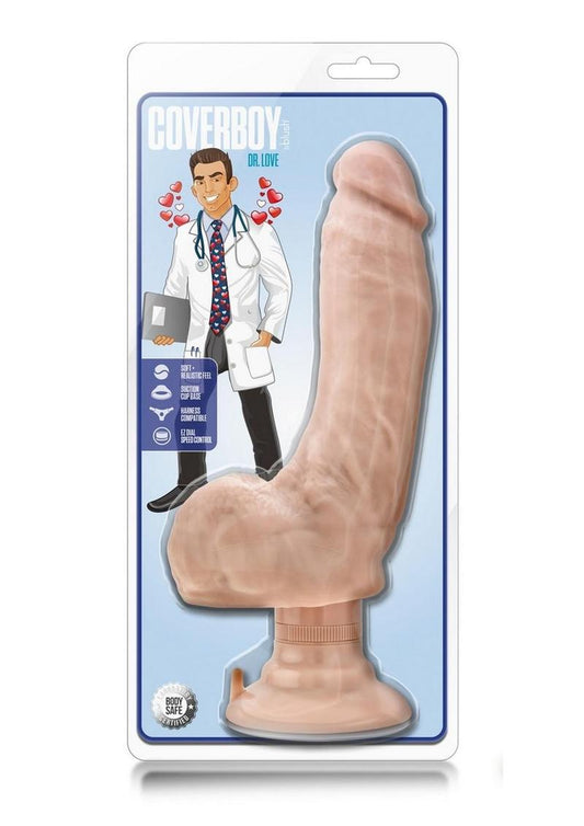 Loverboy Doctor Love Dildo with Balls - Flesh/Vanilla - 10.25in