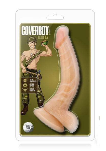 Loverboy Soldier Boy Dildo with Balls - Flesh/Vanilla - 8in