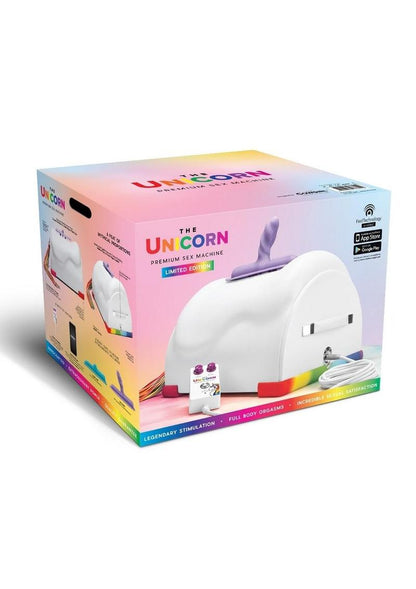 Cowgirl Unicorn Premium Silicone Riding Sex Machine - White