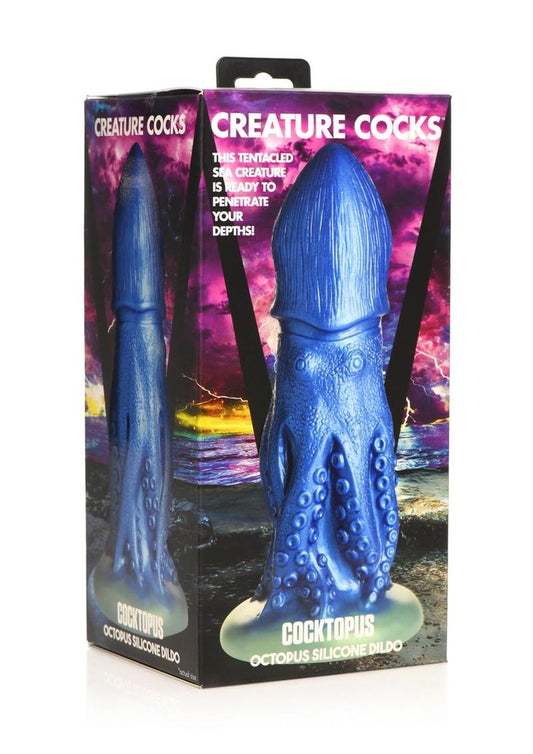 Creature Cocks Cocktopus Octopus Silicone Dildo - Blue