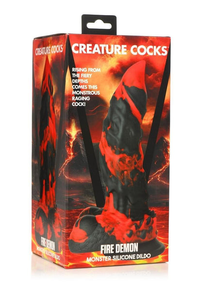 Creatiave Cocks Fire Demon Monster Silicone Dildo