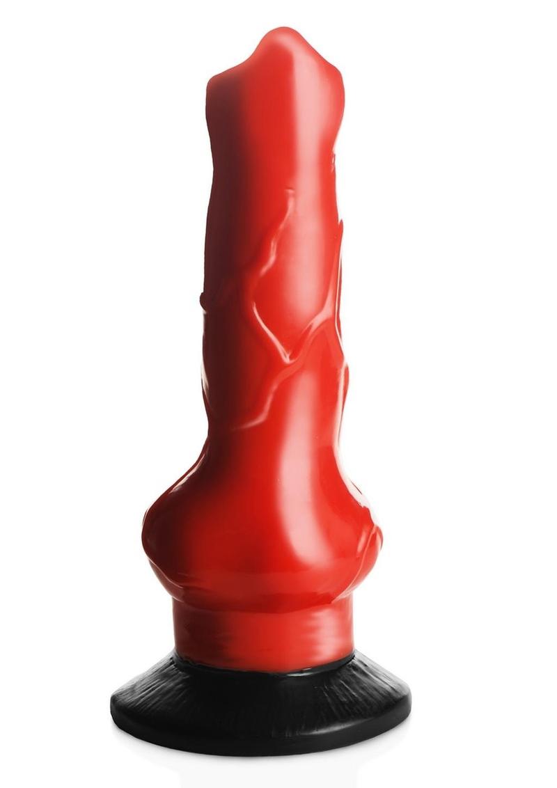 Creature Cocks Giant Hell Hound Canine Dildo - Black/Red - 2ft.