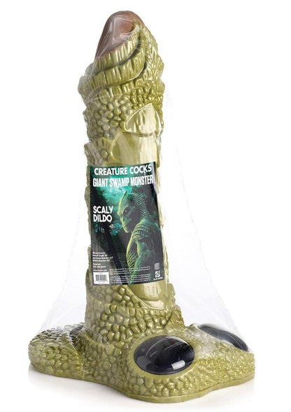 Creature Cocks Giant Swamp Monster Scaly Silicone Dildo