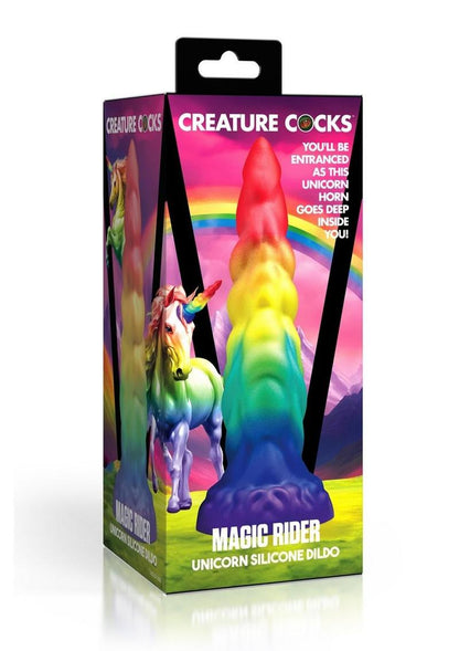 Creature Cocks Magic Rider Unicorn Silicone Dildo - Multicolor/Rainbow