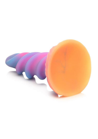 Creature Cocks Moon Rider Glow In The Dark Unicorn Silicone Dildo - Glow In The Dark/Multicolor