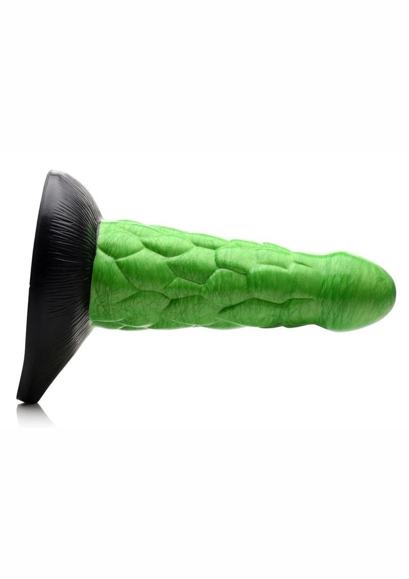 Creature Cocks Radioactive Reptile Silicone Dildo - Green - 7.5in